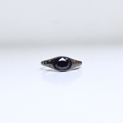 Noir Sentinel | Black Spinel Ring