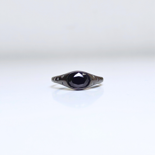 Noir Sentinel | Black Spinel Ring