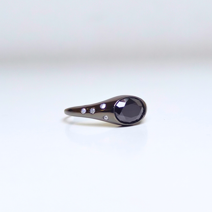 Noir Sentinel | Black Spinel Ring