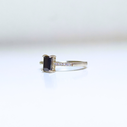 Noir Prism | Black Spinel Ring