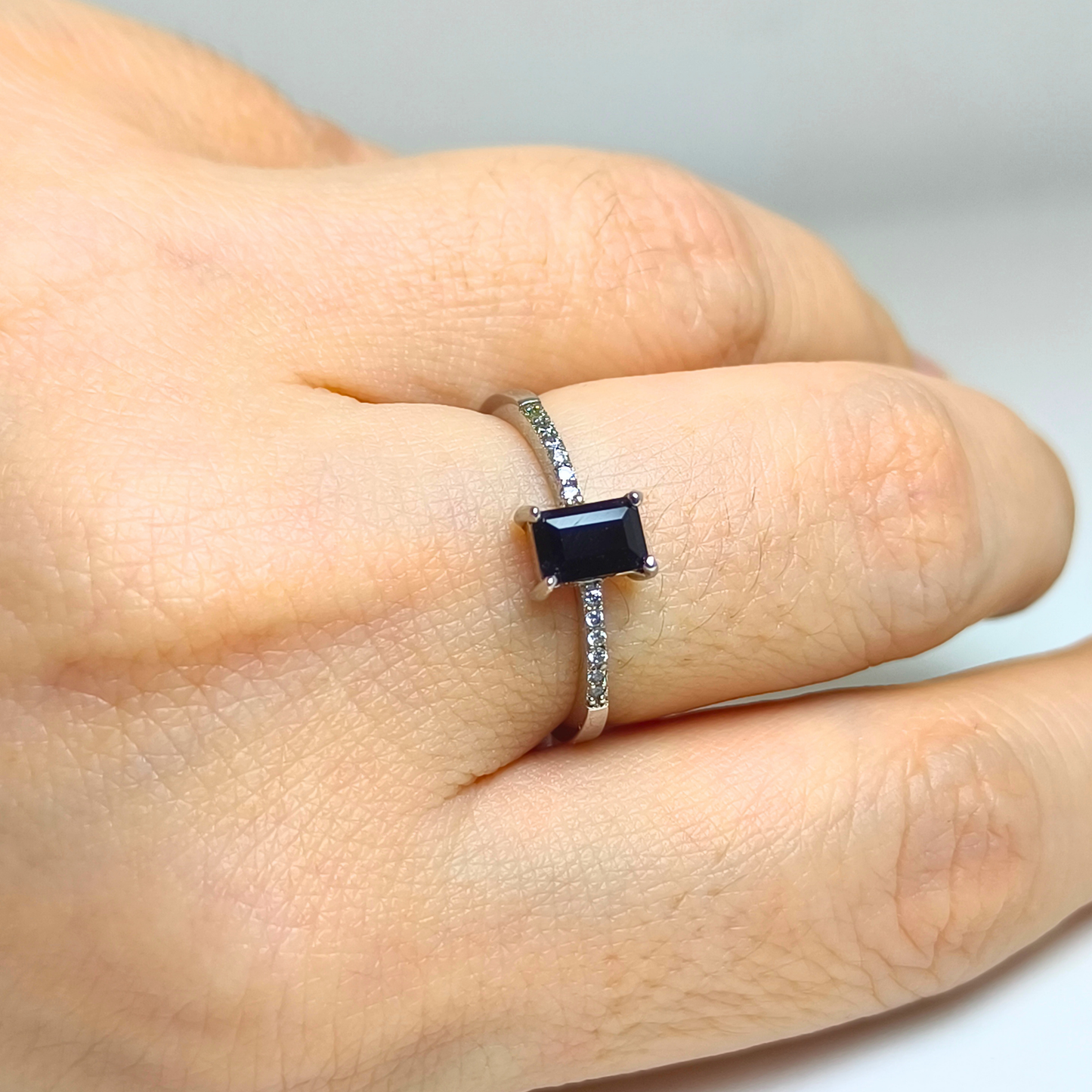 Noir Prism | Black Spinel Ring