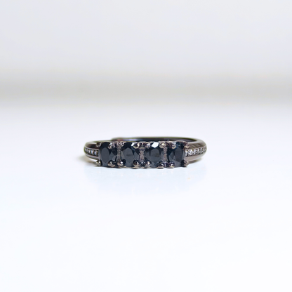 Eclipse Row | Black Spinel Ring