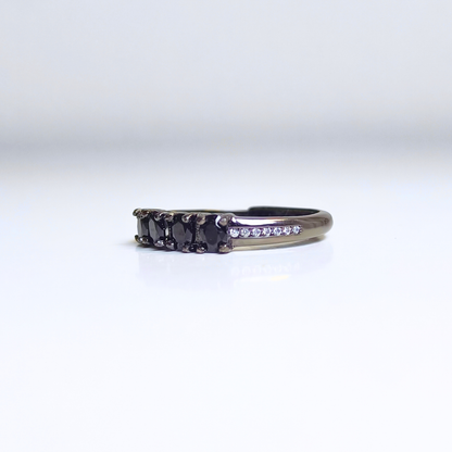 Eclipse Row | Black Spinel Ring