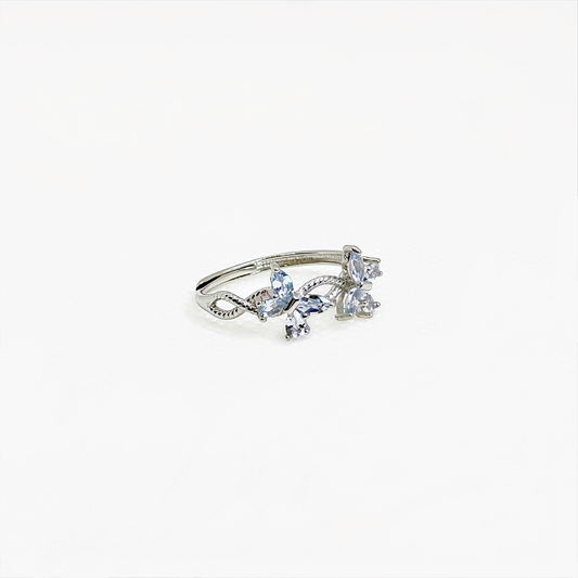 Wingveil Flutter | Aquamarine Butterfly Ring