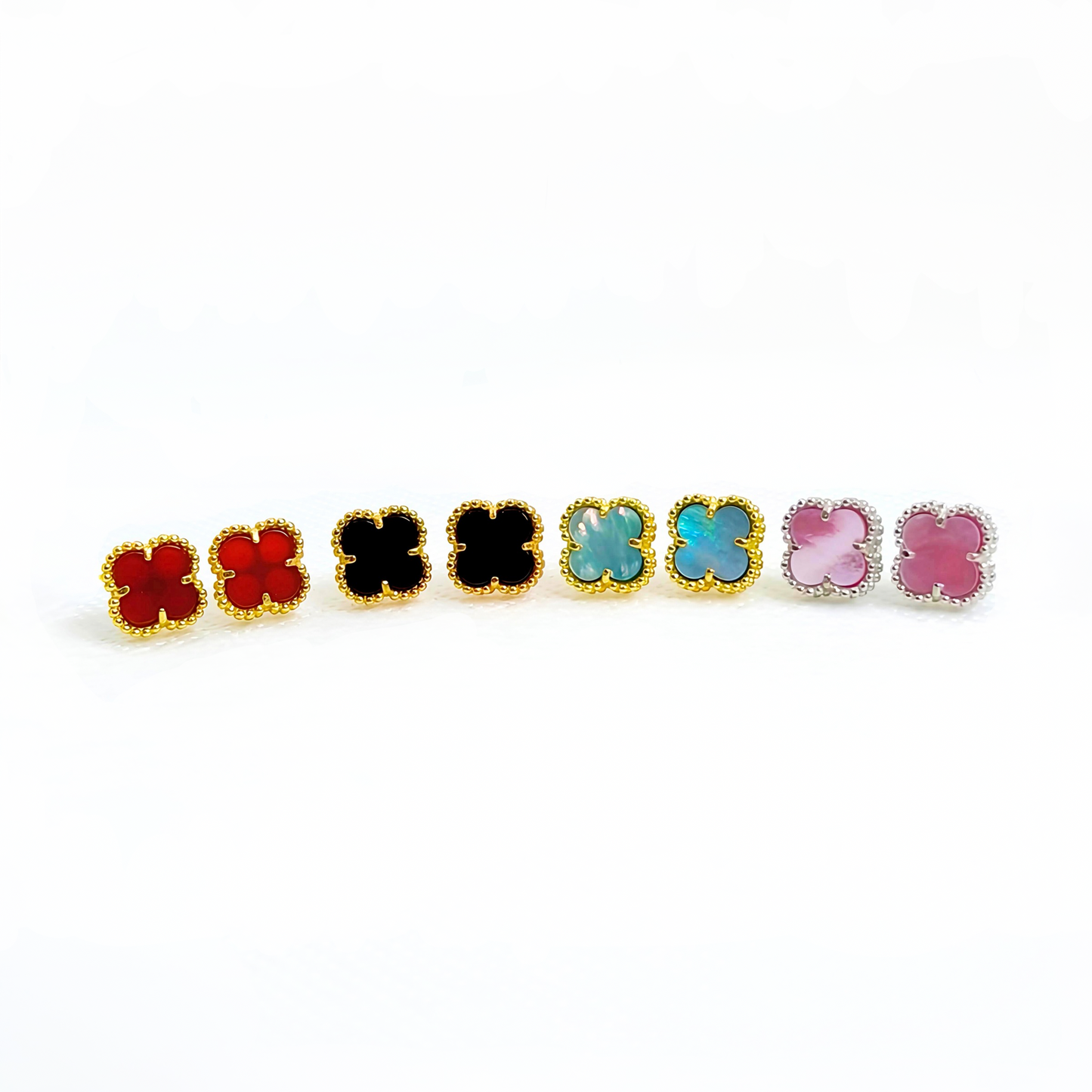 Celestial Clover | Gemstone Ear Studs