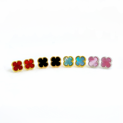 Celestial Clover | Gemstone Ear Studs