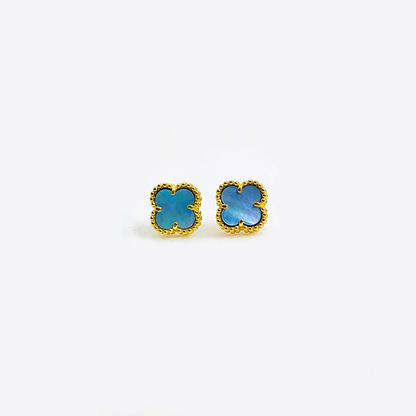 Celestial Clover | Gemstone Ear Studs