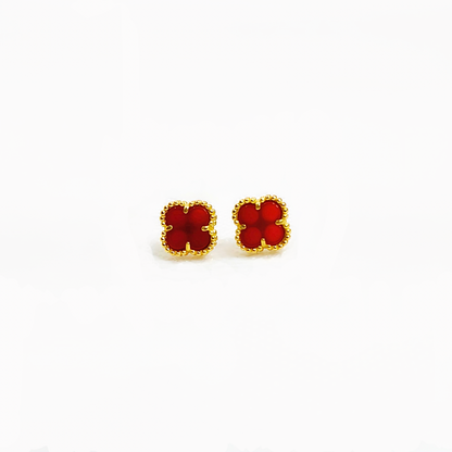 Celestial Clover | Gemstone Ear Studs