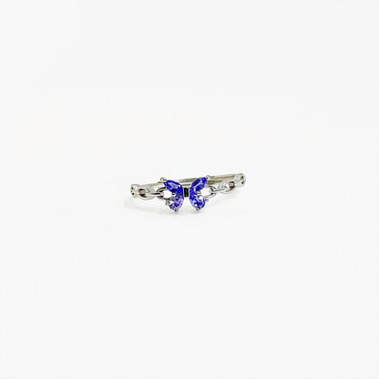 Wingveil Twilight | Tanzanite Butterfly Ring