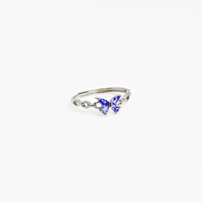 Wingveil Twilight | Tanzanite Butterfly Ring