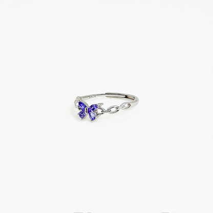 Wingveil Twilight | Tanzanite Butterfly Ring