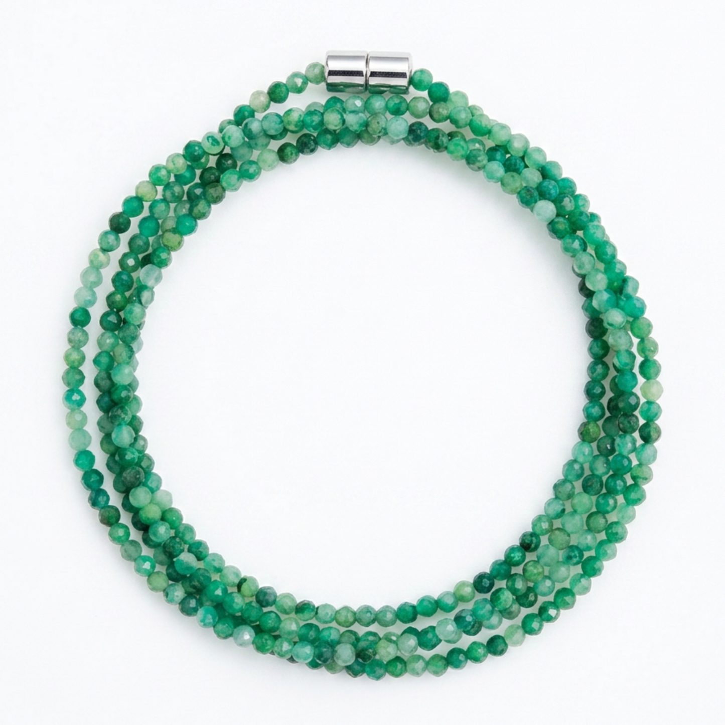 African Jade | Faceted Gemstone Wrap Bracelet or Necklace