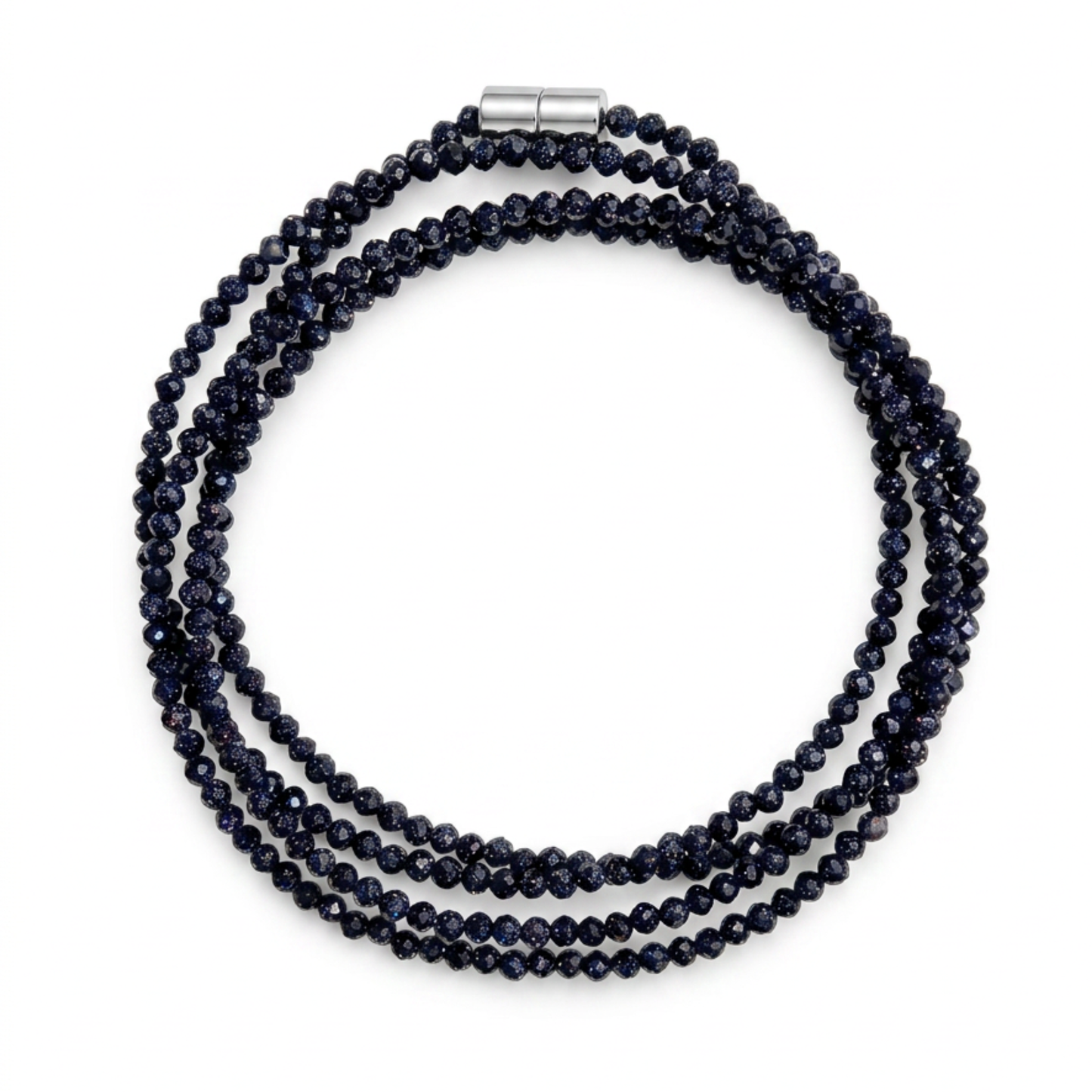 Blue Sandstone | Faceted Wrap Bracelet or Necklace