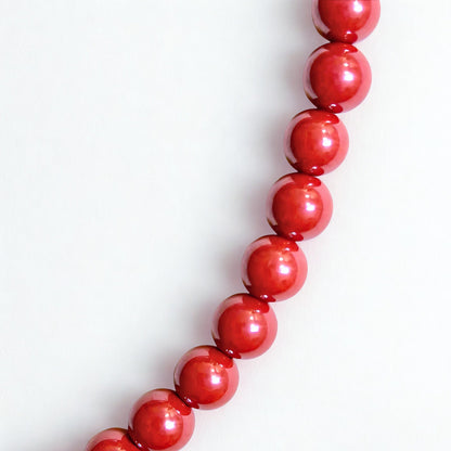 Scarlet Flow | Cinnabar Triple Bracelet & Short Necklace
