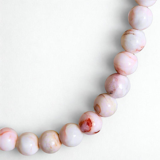 Petal Ash | Raw Cinnabar Beaded Wrap