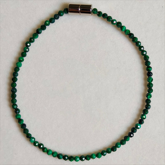 Malachite | Faceted Gemstone Bracelet