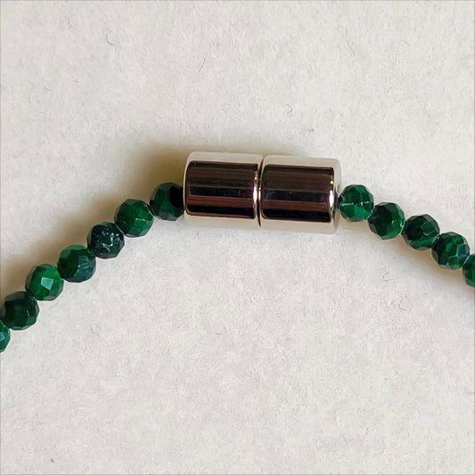 Malachite | Faceted Gemstone Bracelet
