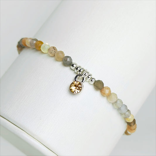 Moonlit Haze | Mixed Moonstone Bracelet