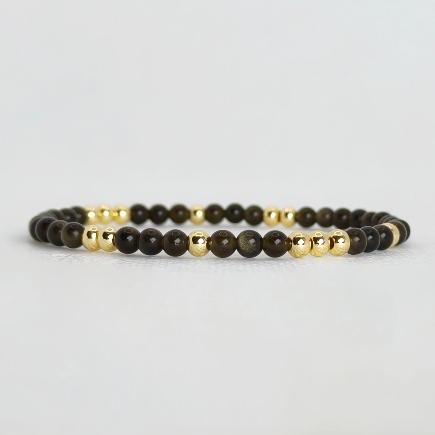 Midnight Ember | Golden Obsidian Bracelet