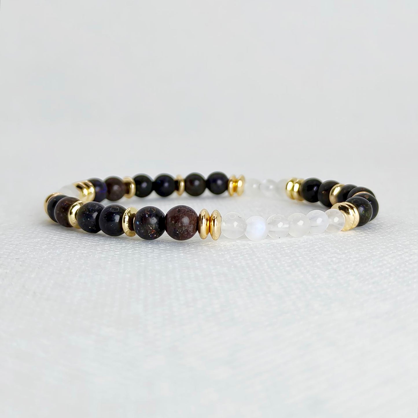 Midnight Oracle | Black Opal & Moonstone Bracelet