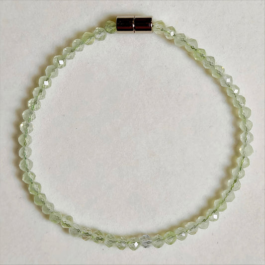 Prehnite | Faceted Gemstone Bracelet