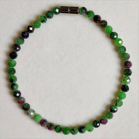 Ruby Zoisite | Faceted Gemstone Bracelet