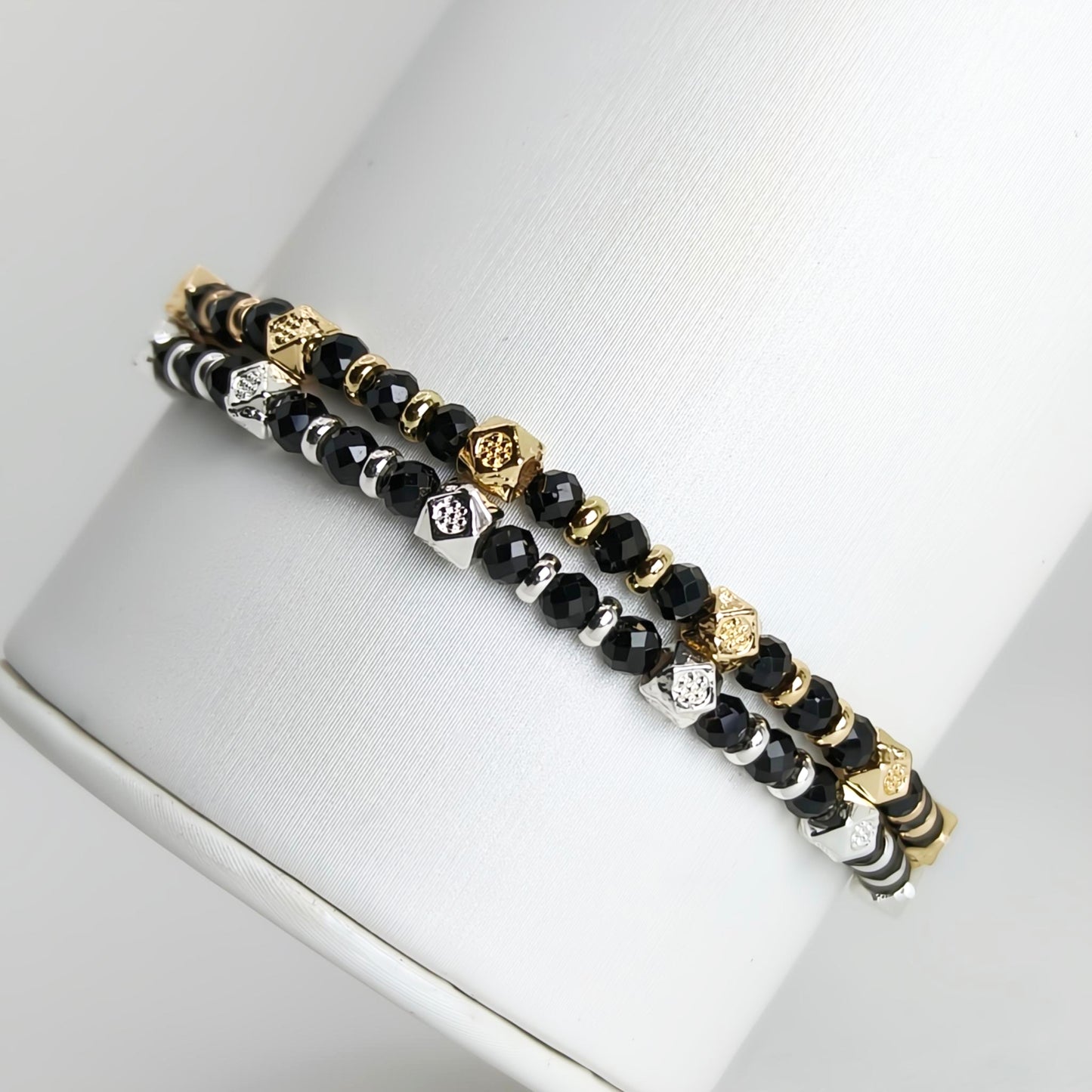 Midnight Shield | Black Spinel Bracelet