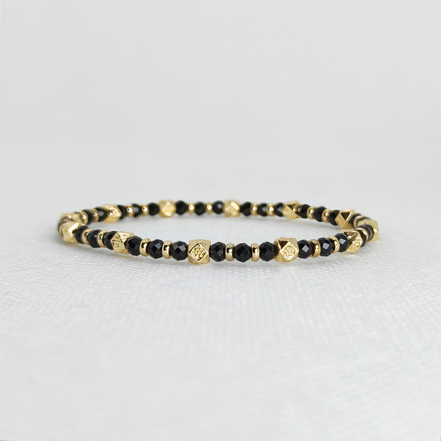 Midnight Shield | Black Spinel Bracelet