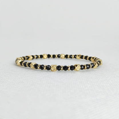 Midnight Shield | Black Spinel Bracelet