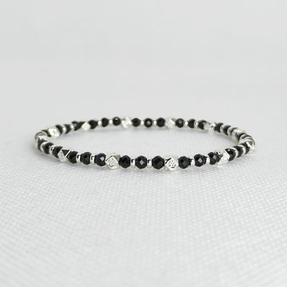 Midnight Shield | Black Spinel Bracelet