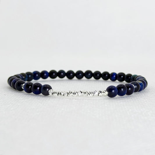 Midnight Gaze | Blue Tiger Eye Bracelet