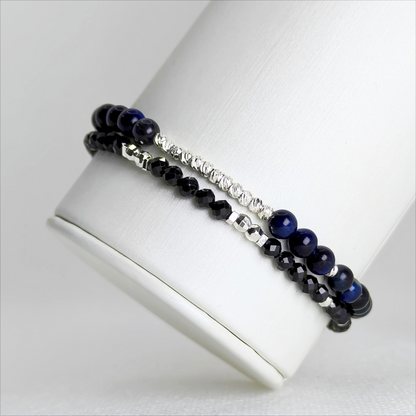 Midnight Gaze | Blue Tiger Eye Bracelet