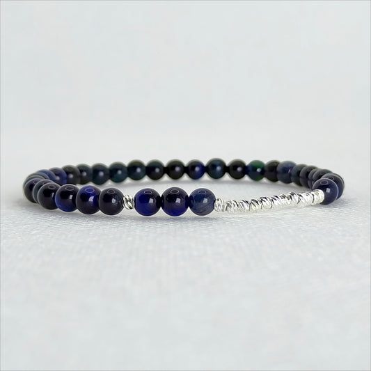 Midnight Gaze | Blue Tiger Eye Bracelet