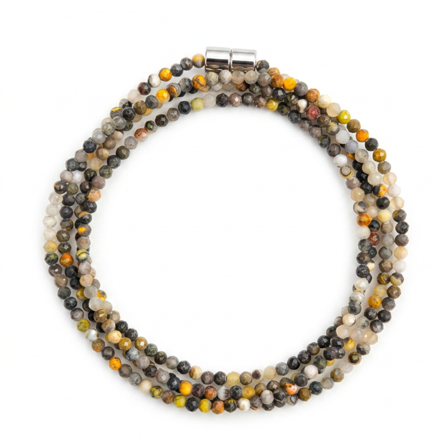 Bumblebee Jasper | Faceted Gemstone Wrap Bracelet or Necklace