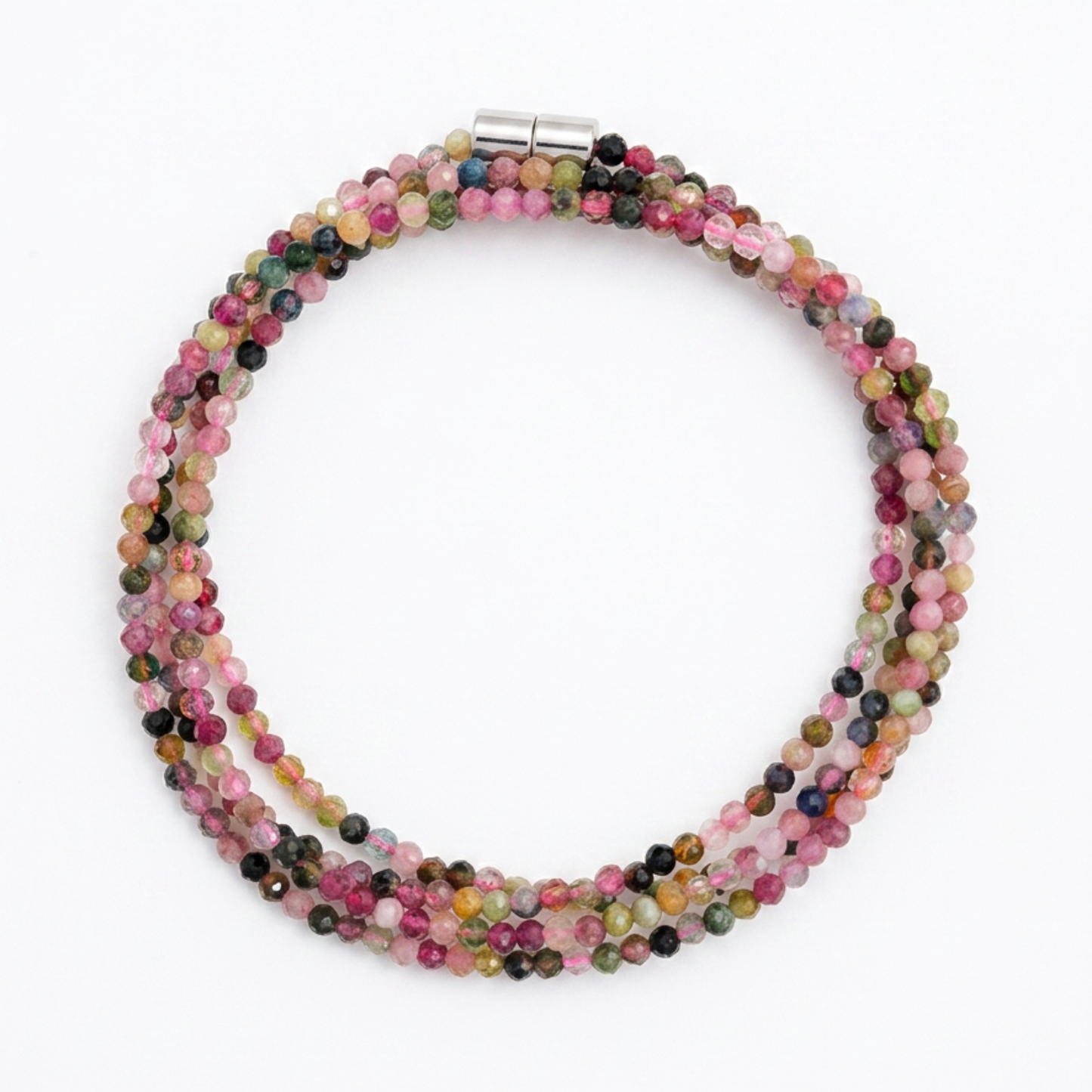 Colourful Tourmaline | Faceted Gemstone Wrap Bracelet or Necklace