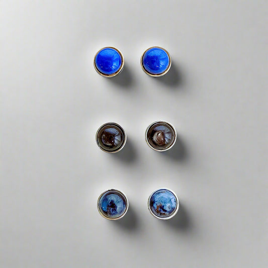 GemGlow | Classic Round Gemstone Stud Earrings