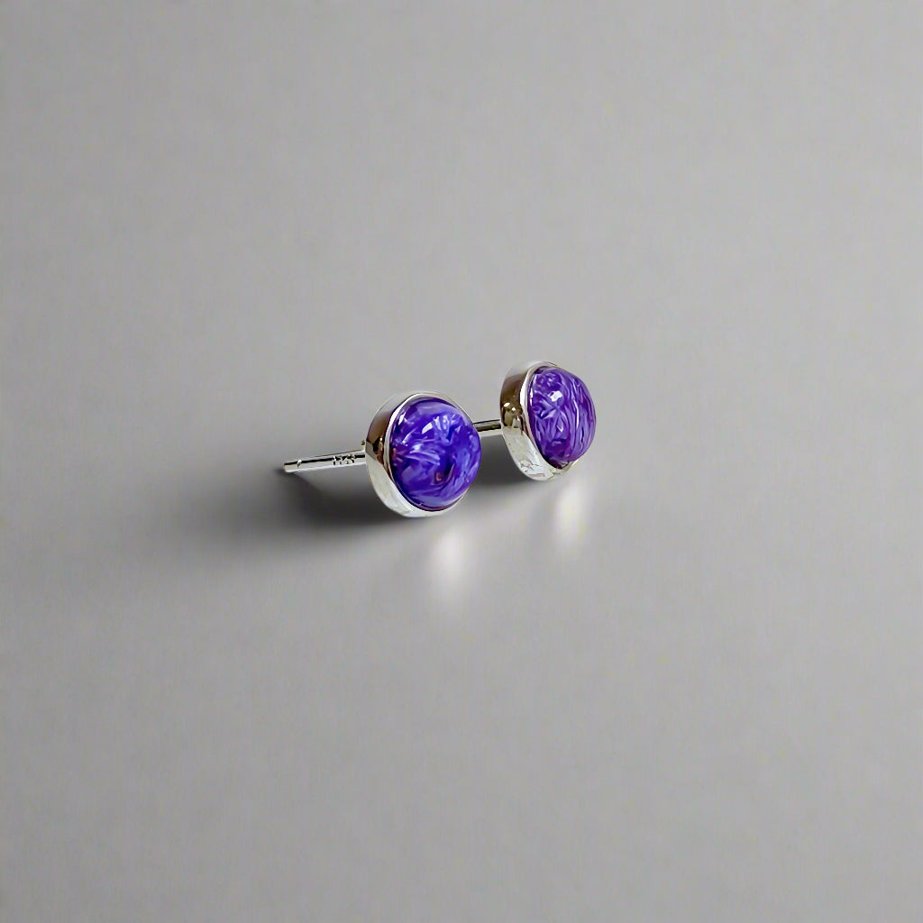 GemGlow | Classic Round Gemstone Stud Earrings