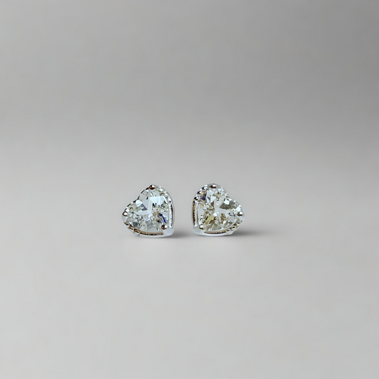 Lovelight | Heart-cut Gemstone Stud Earrings