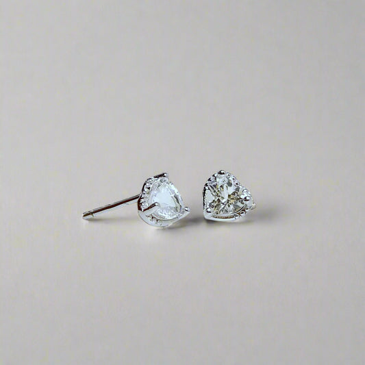 Lovelight | Heart-cut Gemstone Stud Earrings