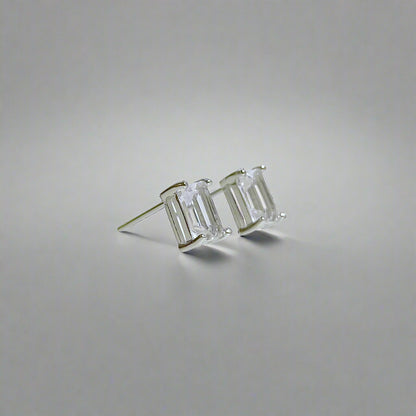 Lumen | Baguette-Cut Gemstone Stud Earrings