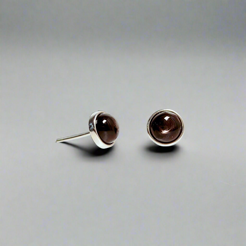 GemGlow | Classic Round Gemstone Stud Earrings