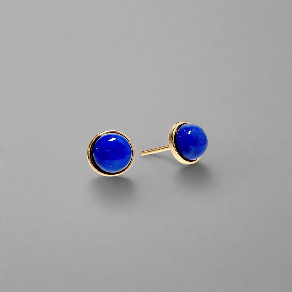 GemGlow | Classic Round Gemstone Stud Earrings