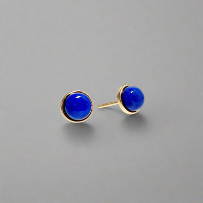 GemGlow | Classic Round Gemstone Stud Earrings