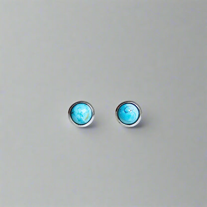 GemGlow | Classic Round Gemstone Stud Earrings