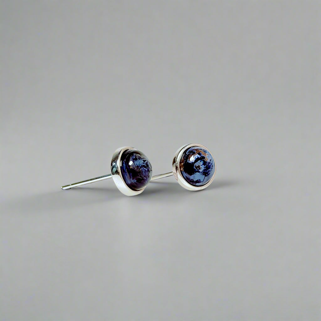GemGlow | Classic Round Gemstone Stud Earrings