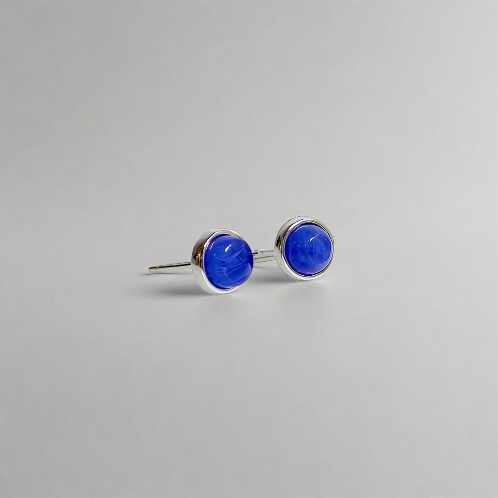 GemGlow | Classic Round Gemstone Stud Earrings