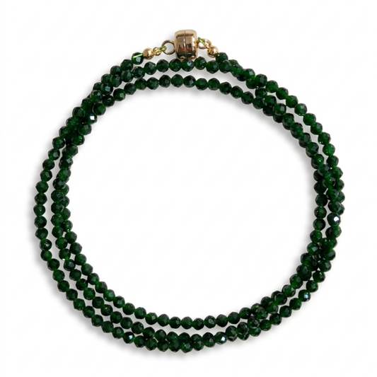 Green Sandstone | Faceted Wrap Bracelet or Necklace