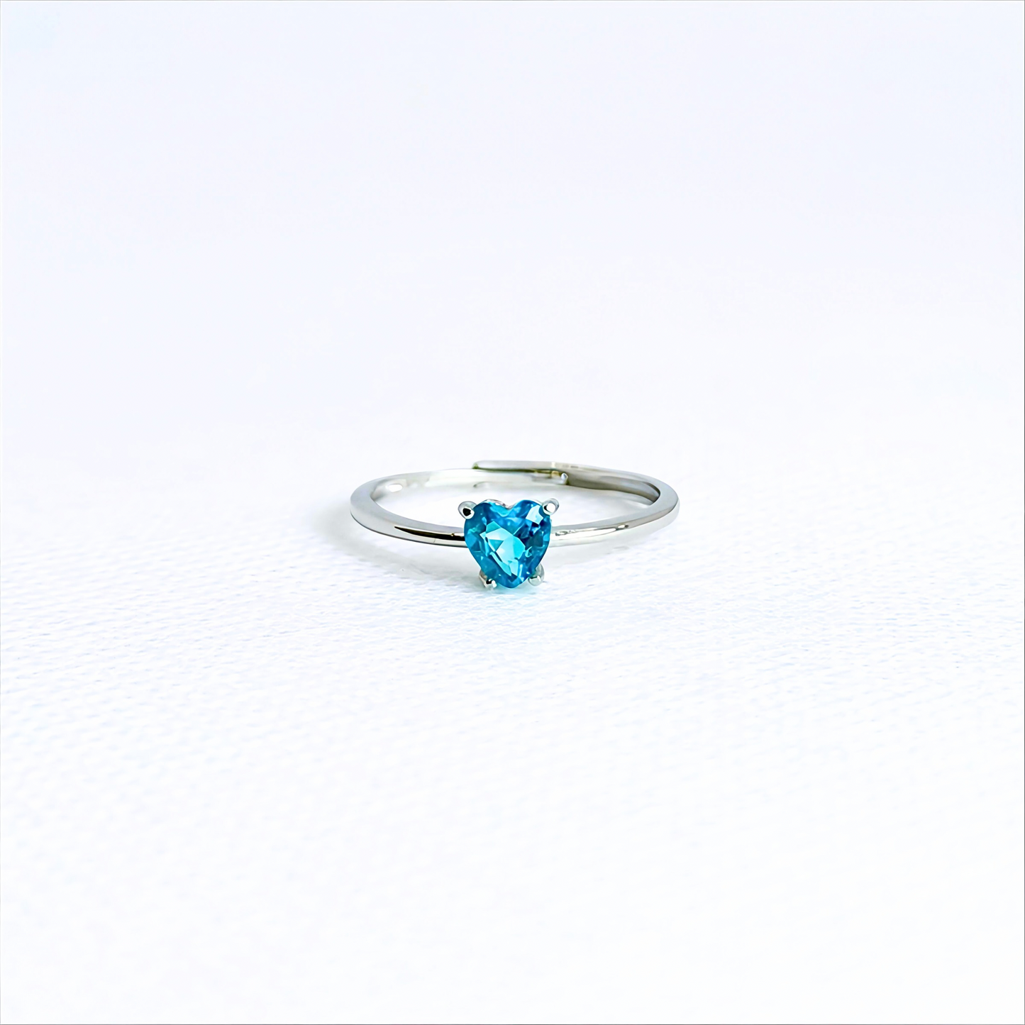 Azurewish | Blue Topaz Heart Ring
