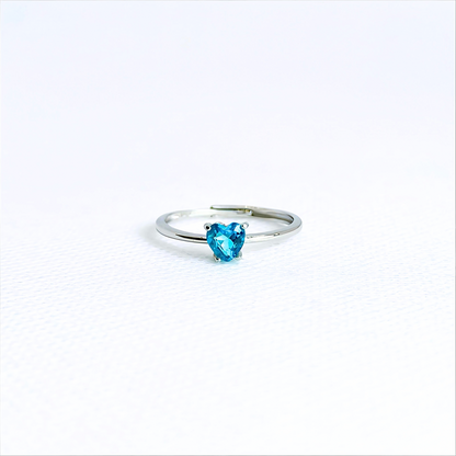 Azurewish | Blue Topaz Heart Ring