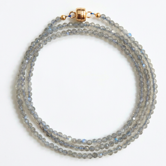 Labradorite | Faceted Gemstone Wrap Bracelet & Necklace